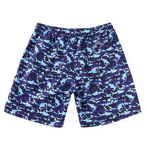 Pantaloncini da spiaggia da uomo in poliestere 100% resistente all'acqua stampa digitale colore blu modello animale abbigliamento da bagno bikini - Product Image 6
