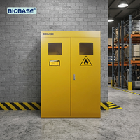 Armoire de stockage de bouteilles de gaz BIOBASE à prix d'usine, 120L, 3 bouteilles, double porte, système d'alarme de fuite de gaz, pour laboratoire