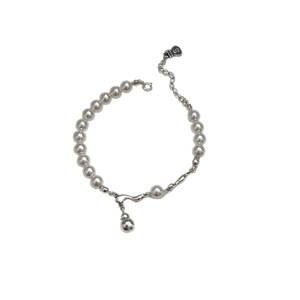 Pulsera de plata de ley S925 con perlas de concha para mujer, regalo de joyería elegante - Product Image 5