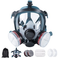 Masque à gaz CGLX FM-10 CBRN avec filtre de qualité supérieure, respirateur facial complet en silicone, survie tactique, fumées chimiques