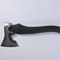 Hache à main industrielle portable de qualité supérieure, design Viking, en acier à haute teneur en carbone, manche en bois noir, pour la randonnée, le camping, vente en gros