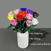 Konservierte Staubige Rosen Einzelstiel-Blumen für Frauen - Valentinstag & Muttertag Geschenk