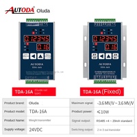 Transmisor de Peso Ouluda TDA-16A/B, Sensor Amplificador con Protección IP54, Aleación de Aluminio, Conversión de Señal Analógica a Digital, PLC