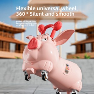 Patinete de Equilibrio para Niños Nezha Flying Pig, Bicicleta de Equilibrio de Cuatro Ruedas, Carro de Derrape Giratorio para Niños de Tres Años que Aprenden a Caminar - Product Image 3