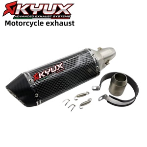 Silencieux d'échappement universel pour <span class=keywords><strong>moto</strong></span>, diamètre 51 mm, 1000 cc, double sortie, échappement <span class=keywords><strong>moto</strong></span>, tube pour 530 Msx125 GSR600 - Product Image 1