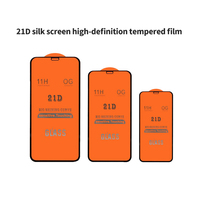 Verre trempé à colle intégrale 21D pour Apple iPhone 11 12 13 14 15 16 17 Pro Max Protection d'écran anti-traces de doigts