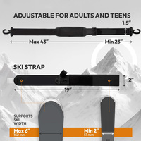 Sangle de ski réglable personnalisée et porte-bâtons avec bandoulière rembourrée pour un transport facile du matériel de ski