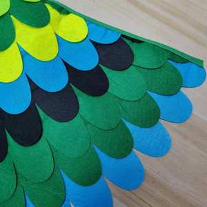 थोक कस्टम बच्चों के पक्षी मोर पंख ढके हुए कपड़े पहने हुए दिखाई देते हैं - Product Image 6