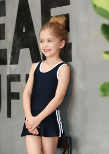 Nuevo Traje de Baño de Color Sólido para Niños en Edad Escolar, Ropa de Natación para Niños, Traje de Baño de Verano para Niñas - Product Image 6