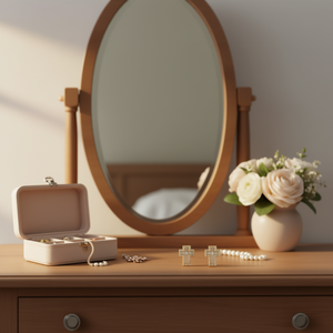 Orecchini a croce placcati oro con zirconi taglio brillante rotondo, montatura a griffe, gioielli religiosi unisex - Product Image 2