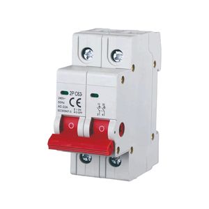 Interruptor de Corte de Carga Gloca 2P 63A 220V Montaje en Riel DIN 2 Módulos - Product Image 1