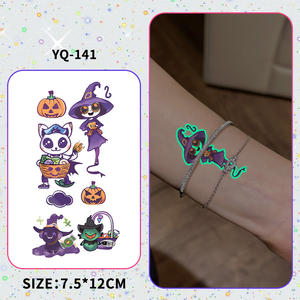 Venta al por mayor temporal FIESTA DE Halloween araña colorida <span class=keywords><strong>bruja</strong></span> sangre murciélago boca impermeable tatuaje plantilla linda mujer tatuaje pegatina - Product Image 2