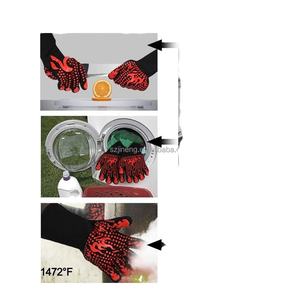 Gants en silicone ignifuges de qualité alimentaire, résistants à la chaleur, pour barbecue, four, gants de sécurité pour les travailleurs, résistants aux coupures, mitaines de four - Product Image 6