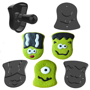 Jeu de timbres en plastique pour <span class=keywords><strong>emporte</strong></span>-pièces Jack-O-Lantern <span class=keywords><strong>citrouille</strong></span> d'<span class=keywords><strong>Halloween</strong></span> avec embosseur - Product Image 2