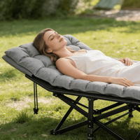 Lit de camping pliable robuste, lit de couchage portable pour adultes pour le camping et la randonnée, équipement de couchage avec sac de transport
