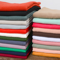 Tissu péruvien à rayures solides 100% coton, doux, sensation de teint au sel, rétrécissement respirant, Pima biologique, seerventouse