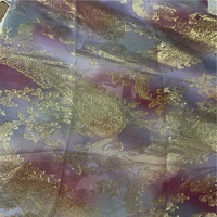 Tissu Jacquard en soie pour costume de mariage pour filles Lurex impression numérique mousseline de soie pour rideaux de vêtements de nuit également pour Somali Dirac