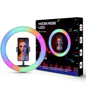 Chapiteau de lampe d'<span class=keywords><strong>influence</strong></span> de lumière annulaire RVB Mini trépied de bureau LED USB Vidéo Diffusion en direct Maquillage Photographie - Product Image 1