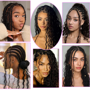 Cabello Boho para Trenzas, 18 Pulgadas, Cabello Rizado para Crochet, Trenzas de Ondas Profundas, Rizos Bohemios - Product Image 6