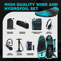 Kit de wing foil gonflable au design exclusif, ensemble de planche hydrofoil gonflable, wing foil gonflable en carbone pour le surf aquatique