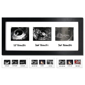 Cadre personnalisable en bois pour <span class=keywords><strong>collage</strong></span> d'échographie de maternité, cadre d'affichage de <span class=keywords><strong>photos</strong></span> d'échographie de bébé pour les 3 trimestres, décoration souvenir de baby shower - Product Image 2