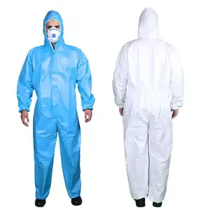 Type 5 6 Protective Disposable Medical Safety Wear Non Woven Coverall