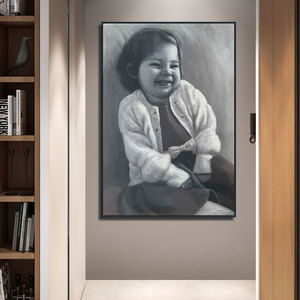 Arte Original hecho a mano 100% pintura al óleo estilo moderno hombre y esposa Retrato Sobre lienzo para el hogar o Villa Hotel decoración de la pared de la habitación - Product Image 6