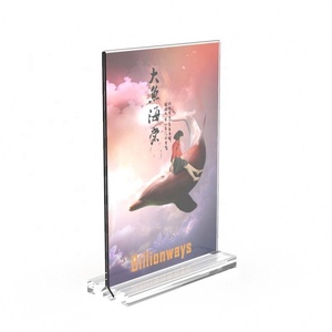 A4 A5 A6 L Acrylic Poster Chủ Menu Nạc Để <span class=keywords><strong>Perspex</strong></span> Tờ Rơi Hiển Thị Khán Đài Bảng Thiết Lập Hiển Thị Lều Đứng Chủ - Product Image 4