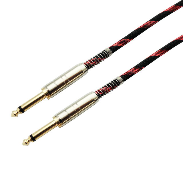 Factory 1/4 Inch TRS Instrument Cable Jacket Guitar Link Audio 6.35 mm Jack Audio Cable to 6.35 mm Jack Male Mono to Xlr Cable