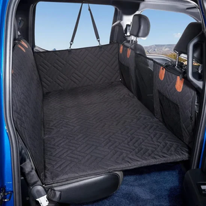 Housse de siège de voiture pour chien moderne, imperméable, anti-rayures, antidérapante, durable, douce, style hamac, tapis pour animaux de compagnie, fond rigide, toutes saisons - Product Image 4