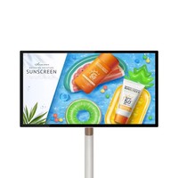 Panel LCD de Repuesto para TV en Vivo, Montado en la Pared, con Pantalla Táctil Capacitiva, Señalización Digital Android para Animación en Tiendas Minoristas