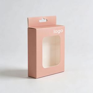 Factory Direct Customizable Free Design Matte Pink White Card Window <b>Box</b> Sleek Ideal for <b>Small</b> Product Packaging - Product Image 2