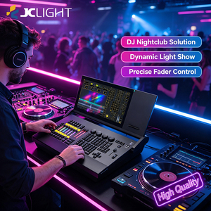Console d'éclairage de scène professionnelle, écran tactile pliable de 15,6 pouces, 2 sorties DMX512, MA-NET <span class=keywords><strong>ARTNET</strong></span>, UPS intégré avec flight case - Product Image 2