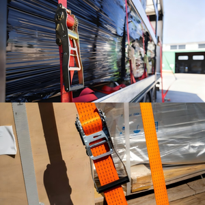 50 मिमी 5 टी रैट टाई टाई स्ट्रैप 100% पॉलिएस्टर वेबबिंग तनाव बेल्ट डबल जे हुक के साथ - Product Image 2