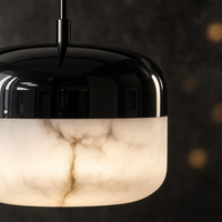 Lampe suspendue multi-têtes en marbre, style nordique minimaliste, pour salon, salle à manger et escalier, en albâtre