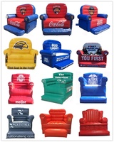 Fauteuil gonflable géant bleu et rouge avec logo personnalisé, pour publicité, vente en gros