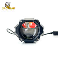 Système d'éclairage miniature BAOBAO Red Devil Eyes pour moto, lumières blanches et jaunes en aluminium, phare antibrouillard pour pare-chocs de voiture, étanche