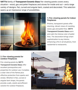 1954x1100 hojas de vidrio de cerámica transparente personalizadas paneles de vidrio de visualización de fuego de alta temperatura para chimeneas - Product Image 6
