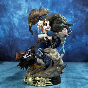 Figura de acción de alta calidad de Monkey D. <span class=keywords><strong>Luffy</strong></span> (con rayo) <span class=keywords><strong>VS</strong></span> <span class=keywords><strong>Kaido</strong></span>, modelo de adorno de <span class=keywords><strong>anime</strong></span> para colección, SY One Piece - Product Image 1