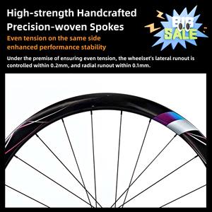 Vente directe de roues 700C Tubeless Tire Gravel Bike Wheel Set de roues de frein à disque 700C Carbon à vendre - Product Image 6