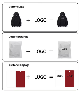 Sudadera con cremallera lavada personalizada 480g estilo americano Boxy Unisex liso en blanco Color sólido sudadera sudaderas con capucha de doble capa para hombres - Product Image 5