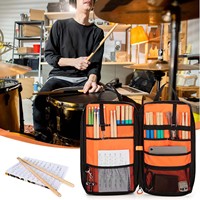 Échantillon Gratuit : Pochette et Sac de Rangement Portable pour Baguettes de Batterie en Tissu Oxford Personnalisé, Fermeture Éclair Robuste, Idéal pour Cadeau
