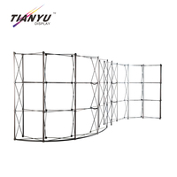 Ensemble professionnel de présentoir pop-up avec mur de fond en PVC magnétique et comptoir de réception pliable pour stand d'exposition portable