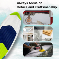 Planche en fibre de carbone de style nouveau avec coussin en PVC, planche rigide pour le surf, le wing foil, le hydrofoil, pour les sports nautiques