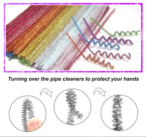منظفات الأنابيب ، مجموعة منظفات الأنابيب اللامعة 20 لونًا من الشنيل ، مجموعة منظفات الأنابيب اللامعة 12 بوصة ، العصي الغامضة ، اللوازم الحرفية لمشاريع الحرف اليدوية الفنية التي تصنعها بنفسك - Product Image 5