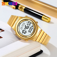 SKMEI 2200 jam tangan pria dan wanita, jam tangan digital dengan fitur alarm kiblat untuk pria dan wanita