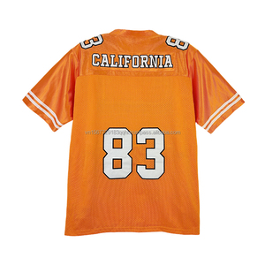 ODM Wholesale Custom Team Logo Retro Football Jersey Mesh Shiny Fabric <b>Patchwork</b> Heavy Embroidery Streetwear Jersey GameDay Wear - Product Image 6