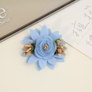 Fleur artificielle fraîche multicouche DIY style européen-américain pour coiffure de mariée, pince à cheveux, broche, serre-tête, accessoire en polyester - Product Image 3