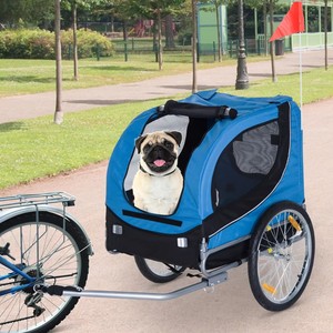 Rimorchio per bici per cani 2-in-1 per passeggini per animali domestici carrello per portabiciclette per auto da viaggio - Product Image 3