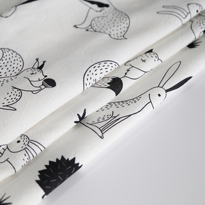 Stampa digitale personalizzata di alta qualità Design volpe su tessuto Jacquard di cotone leggero per la tenda di copertura della borsa della camicia da ragazzo - Product Image 1